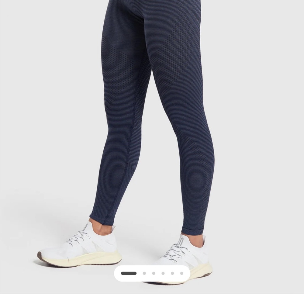 Gymshark Navy and royal blue Textured Leggings-NEW never worn